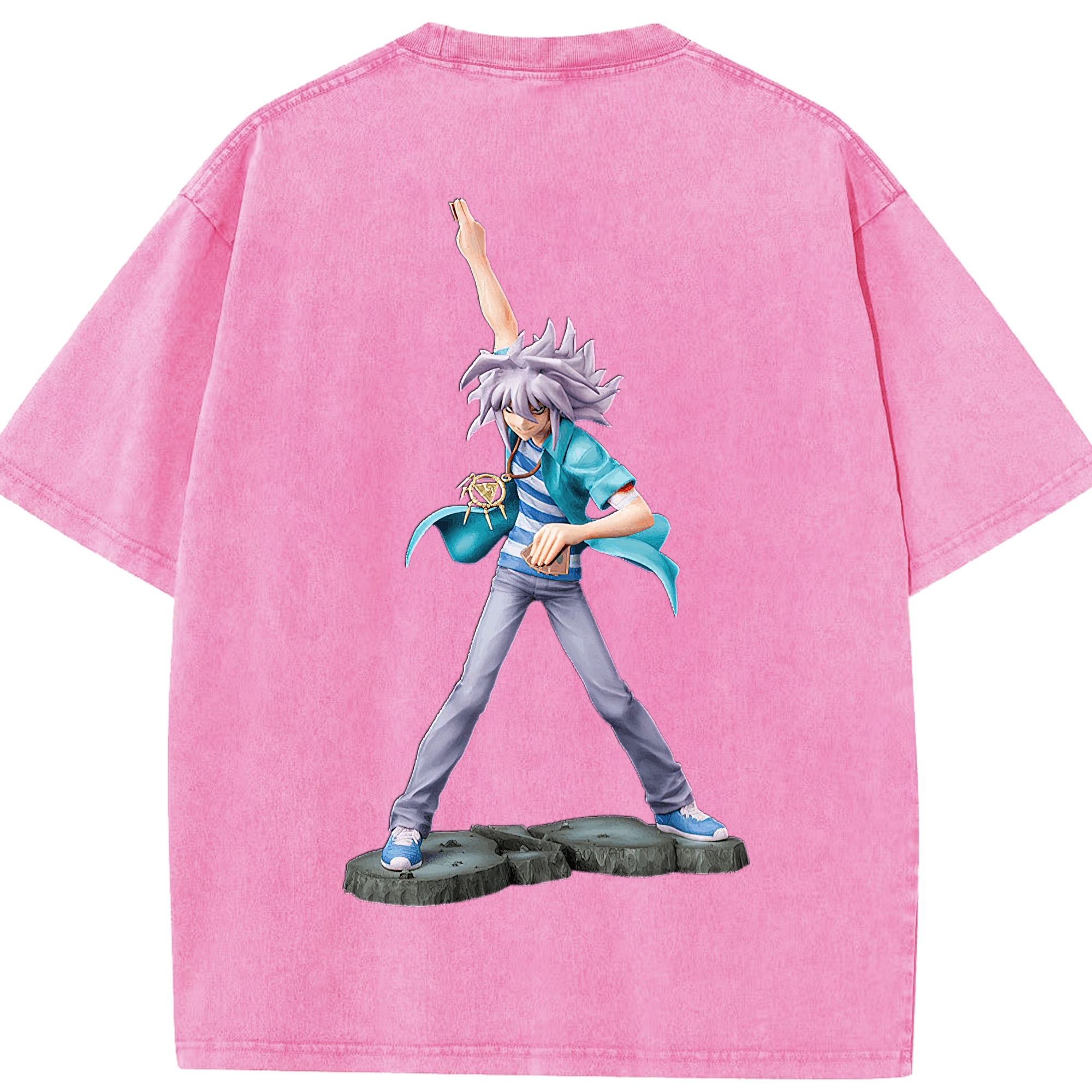 （画像用） 遊☆戯☆王 Yu-Gi-Oh! 綿100% ヴィンテージ風 半袖Tシャツ（背面プリント）